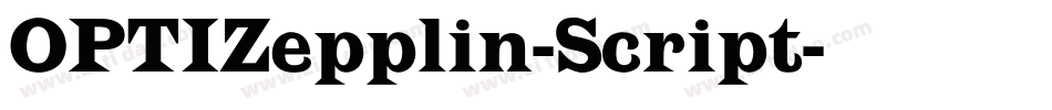 OPTIZepplin-Script字体转换