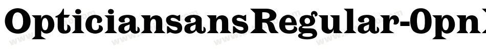 OpticiansansRegular-0pnR字体转换