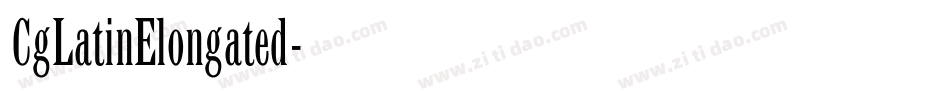 CgLatinElongated字体转换