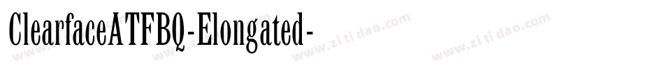 ClearfaceATFBQ-Elongated字体转换
