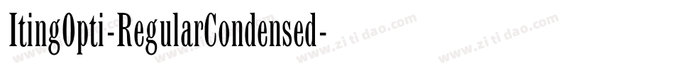 ItingOpti-RegularCondensed字体转换