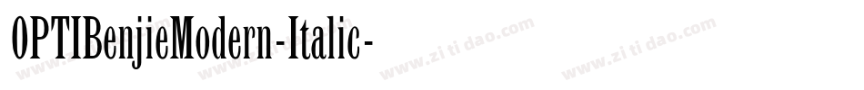 OPTIBenjieModern-Italic字体转换