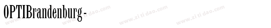OPTIBrandenburg字体转换