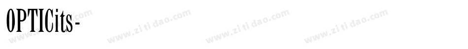 OPTICits字体转换