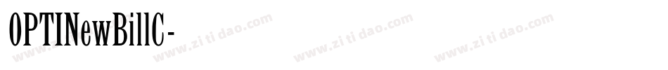 OPTINewBillC字体转换