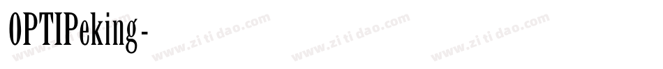 OPTIPeking字体转换
