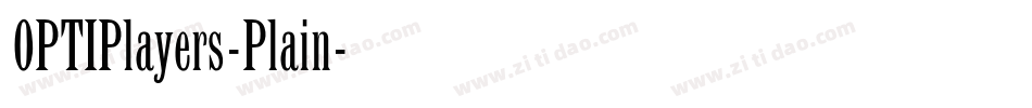 OPTIPlayers-Plain字体转换