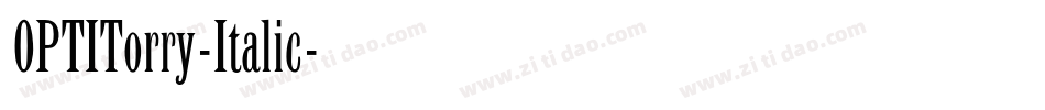 OPTITorry-Italic字体转换