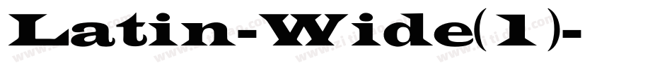 Latin-Wide(1)字体转换