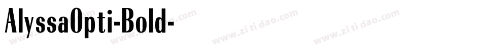 AlyssaOpti-Bold字体转换