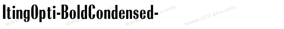 ItingOpti-BoldCondensed字体转换