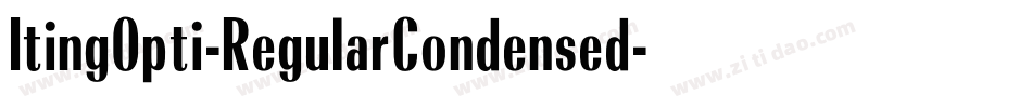 ItingOpti-RegularCondensed字体转换