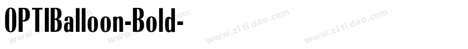 OPTIBalloon-Bold字体转换