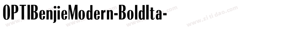 OPTIBenjieModern-BoldIta字体转换