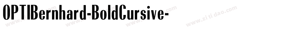 OPTIBernhard-BoldCursive字体转换