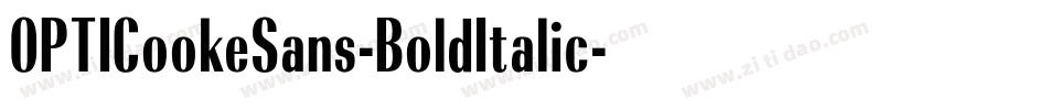 OPTICookeSans-BoldItalic字体转换