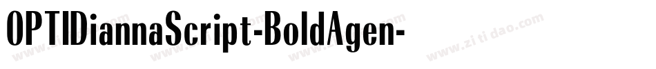 OPTIDiannaScript-BoldAgen字体转换