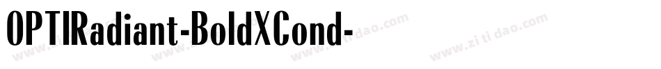 OPTIRadiant-BoldXCond字体转换