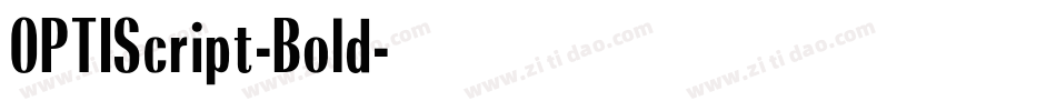 OPTIScript-Bold字体转换