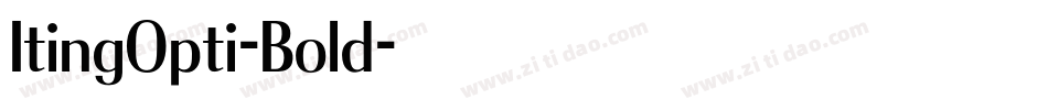 ItingOpti-Bold字体转换