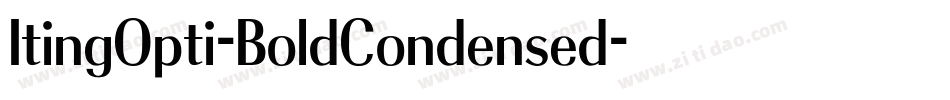 ItingOpti-BoldCondensed字体转换