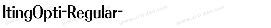 ItingOpti-Regular字体转换