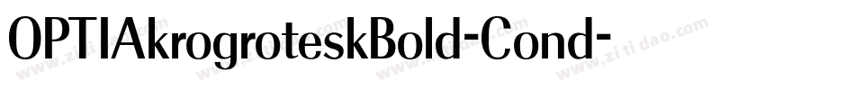 OPTIAkrogroteskBold-Cond字体转换