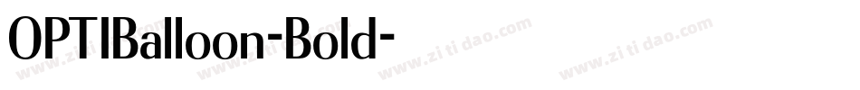 OPTIBalloon-Bold字体转换