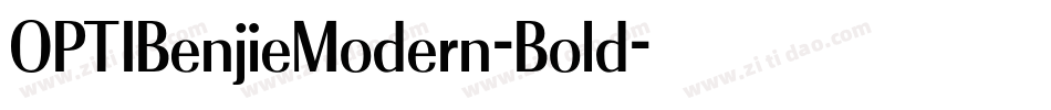 OPTIBenjieModern-Bold字体转换
