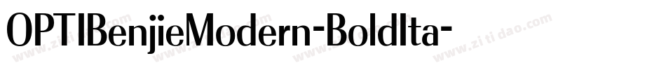 OPTIBenjieModern-BoldIta字体转换
