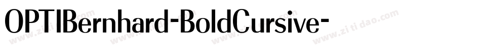 OPTIBernhard-BoldCursive字体转换