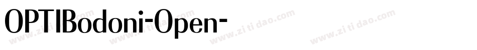 OPTIBodoni-Open字体转换