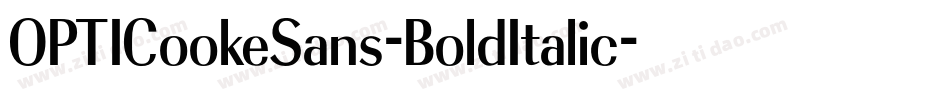 OPTICookeSans-BoldItalic字体转换