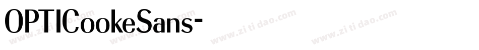 OPTICookeSans字体转换