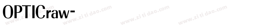 OPTICraw字体转换
