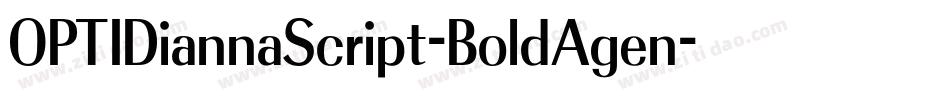 OPTIDiannaScript-BoldAgen字体转换
