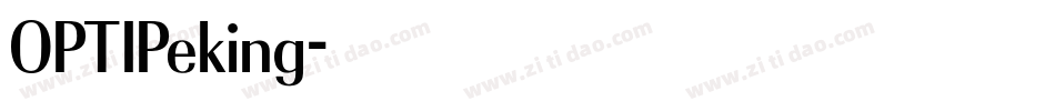 OPTIPeking字体转换