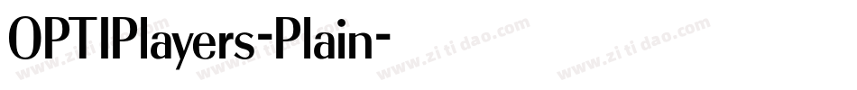 OPTIPlayers-Plain字体转换