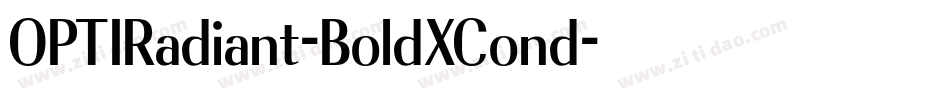 OPTIRadiant-BoldXCond字体转换