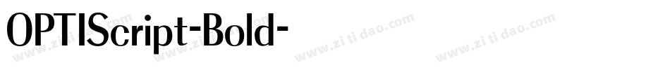 OPTIScript-Bold字体转换