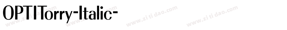 OPTITorry-Italic字体转换
