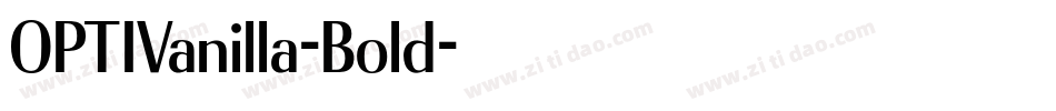 OPTIVanilla-Bold字体转换