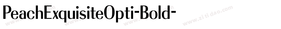 PeachExquisiteOpti-Bold字体转换