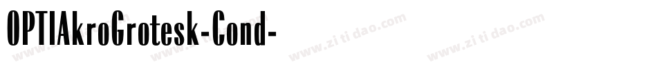 OPTIAkroGrotesk-Cond字体转换