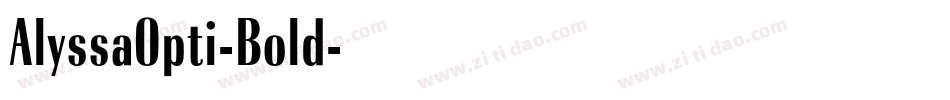 AlyssaOpti-Bold字体转换