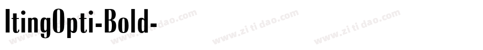 ItingOpti-Bold字体转换