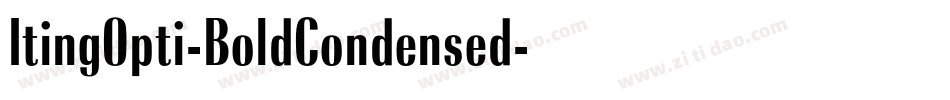 ItingOpti-BoldCondensed字体转换