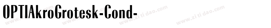OPTIAkroGrotesk-Cond字体转换