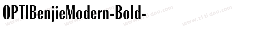 OPTIBenjieModern-Bold字体转换