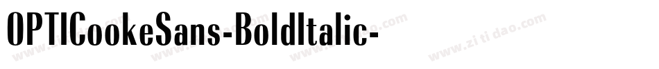 OPTICookeSans-BoldItalic字体转换